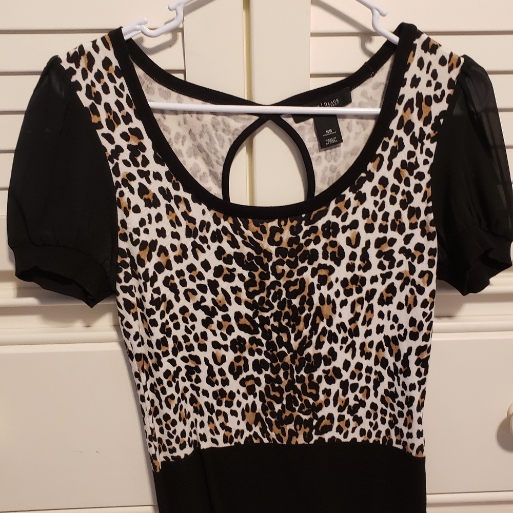 White House Black Market Animal Print Too
